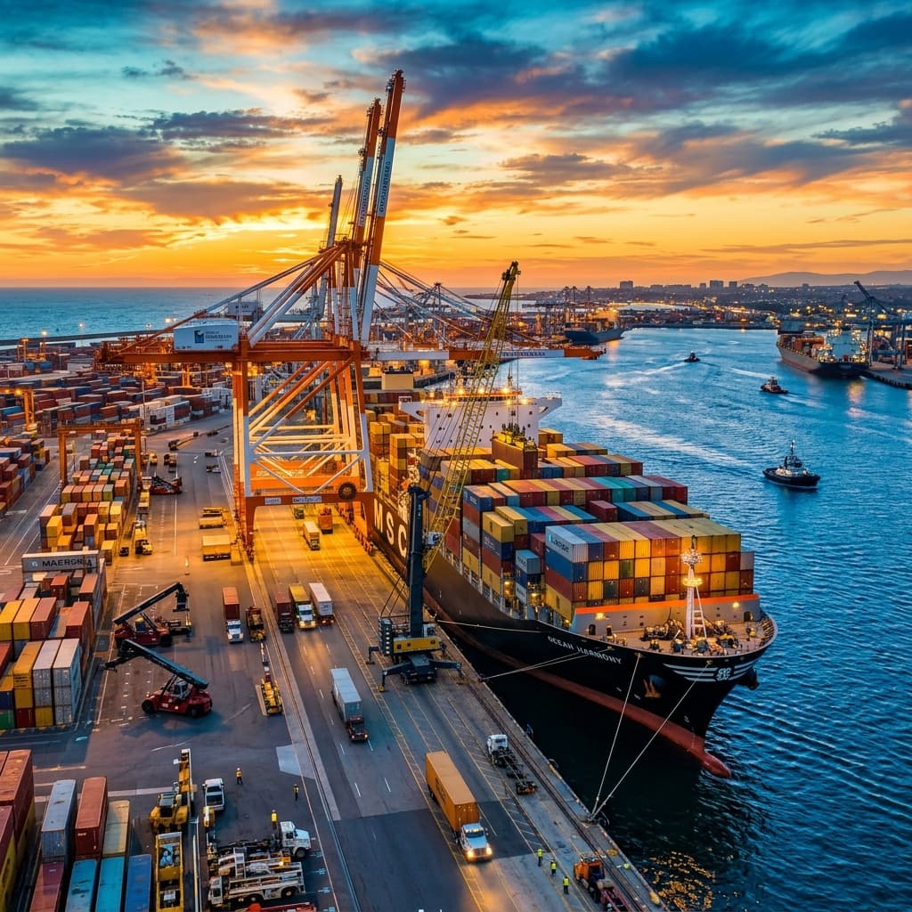 Cargo container ship